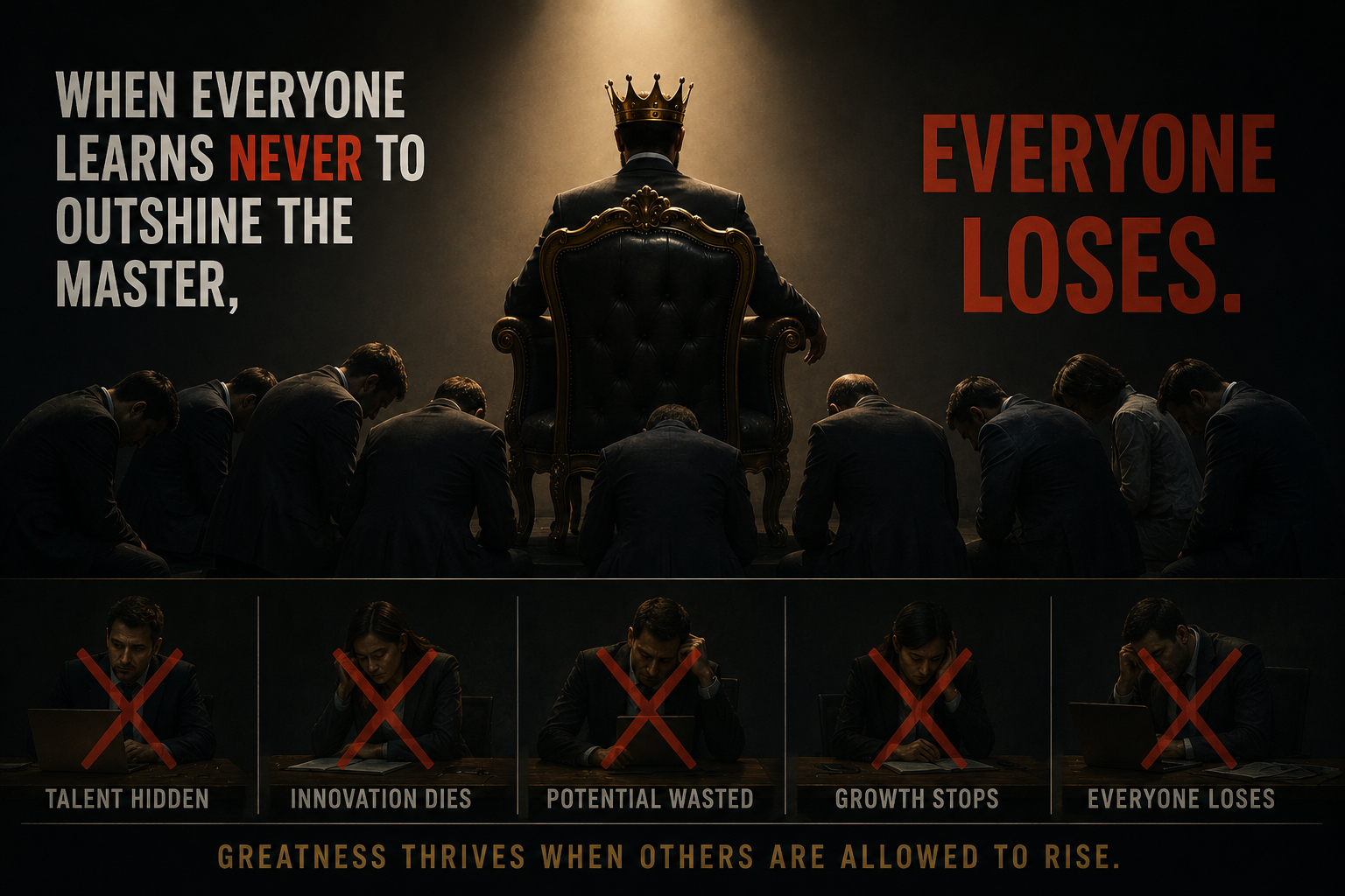 When Everyone Learns Never to Outshine the Master, Everyone Loses